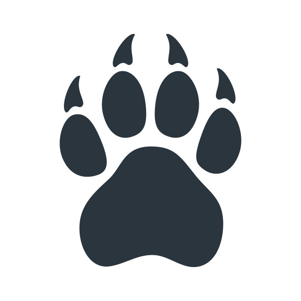 动物爪子轮廓的矢量图像图片下载