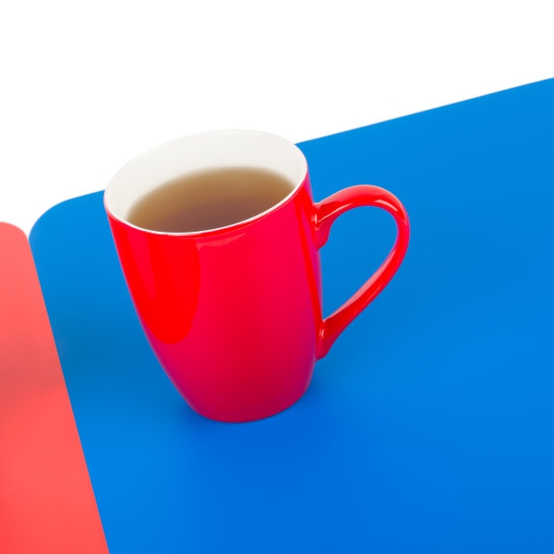 蓝底红杯。放置文本的地方图片下载