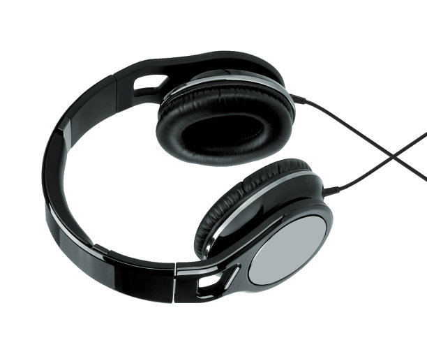 耳机隔离在白色上图片下载