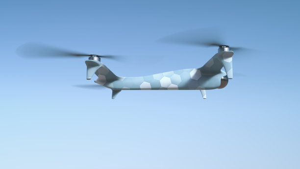 飞行中的特种侦察四轴飞行器图片下载