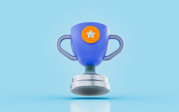 奖杯标志卡通看3d渲染概念的成就完成图片下载