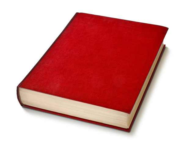 红皮书在白色与裁剪路径图片下载