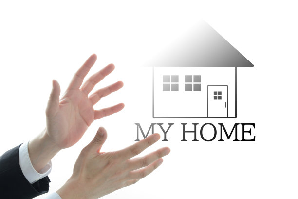 商人的手和消失的房子插图图片下载