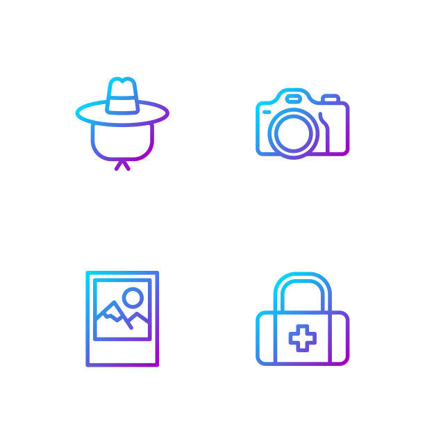 设置线急救箱照片框野营帽图片下载