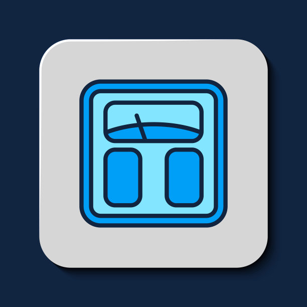 填充轮廓浴室秤图标孤立上图片下载