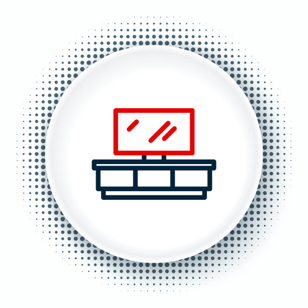 行电视台架图标隔离在白色图片下载