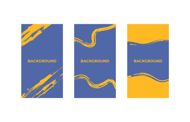 极简的彩色边框设计线框图片下载