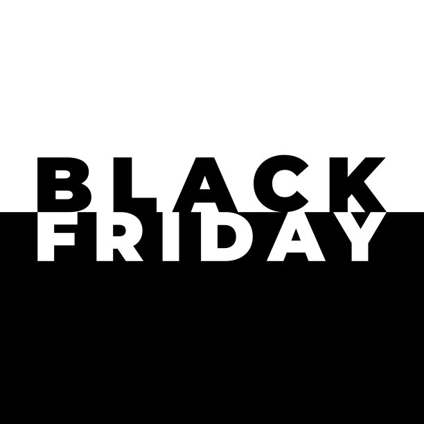 黑色星期五销售横幅最小风格黑色图片下载