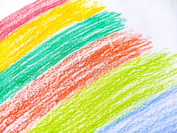 彩色铅笔库存。儿童手绘元素。纸张设计的垃圾元素图片下载