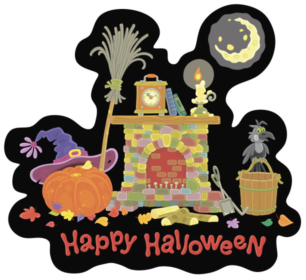 万圣节女巫的壁炉图片下载