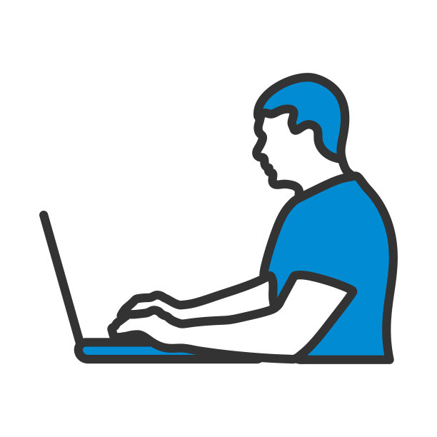 作家在工作图标图片下载