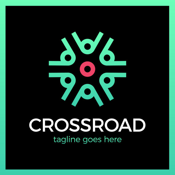 轮十字路口标识图片下载