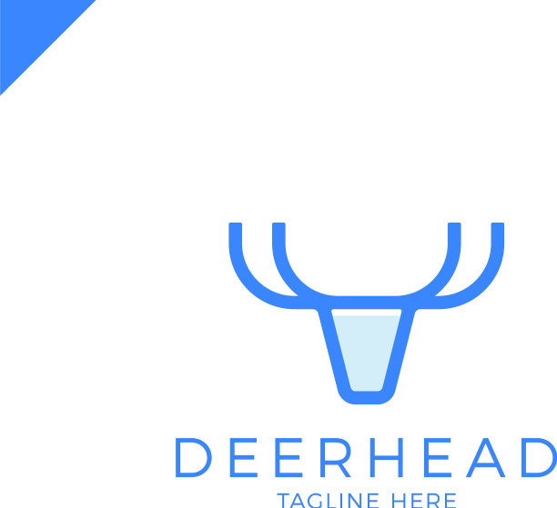 线条标识以一只鹿的形式极简图片下载