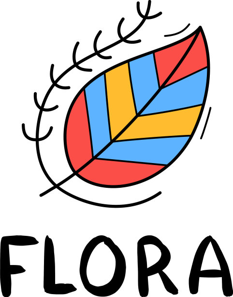 手绘树叶图标在涂鸦风格为您图片下载