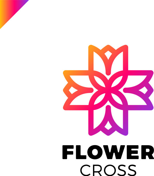 隔离抽象彩色十字标志医学图片下载