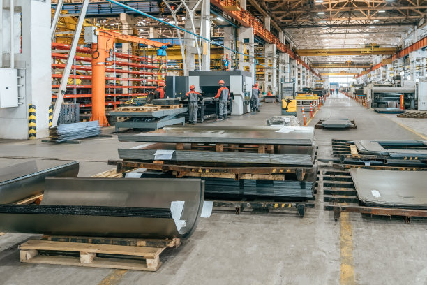 工业金属加工车间内部，工厂内部图片下载