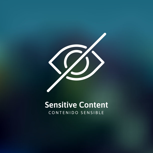 敏感的照片内容。显式的视频内容。不恰当的内容。网络安全的概念。只审查18岁以上的成年人。模糊的背景。矢量插图。注意的信号。隐藏视图图标。图片下载