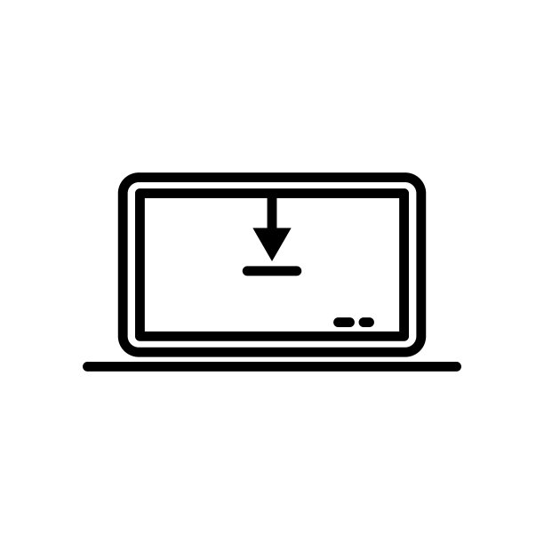 下载图标。轮廓样式。设计模板矢量图片下载