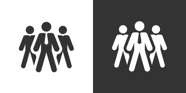 团队工作图标矢量图片下载