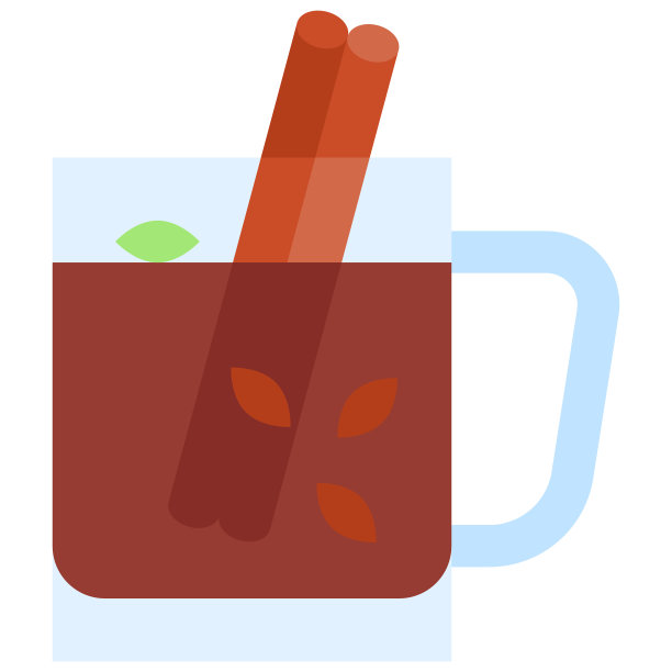 Glogg鸡尾酒图标，酒精混合饮料矢量图片下载