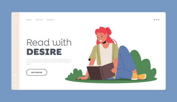 学习，教育理念为登陆页面模板。年轻女学生读书准备考试或做作业图片下载