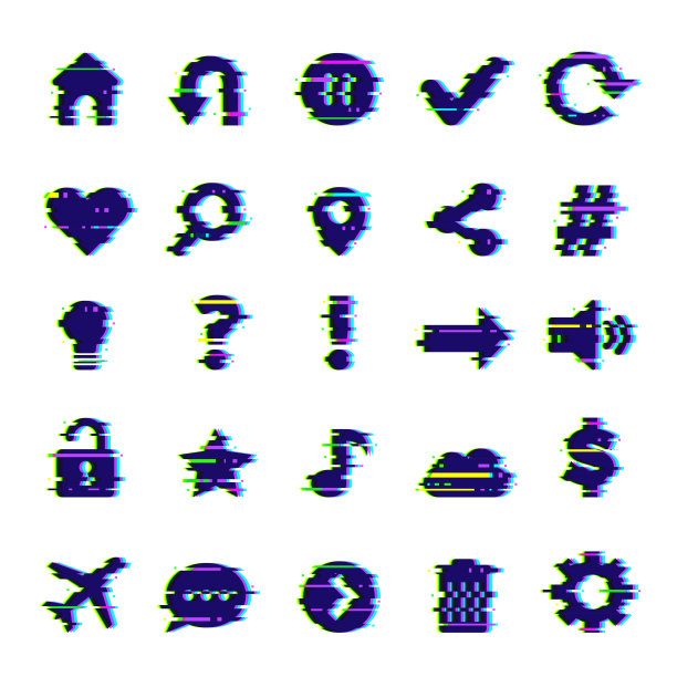 网络故障的象征。媒体垃圾ui图标界面元素移动应用程序最近矢量故障模板图片下载