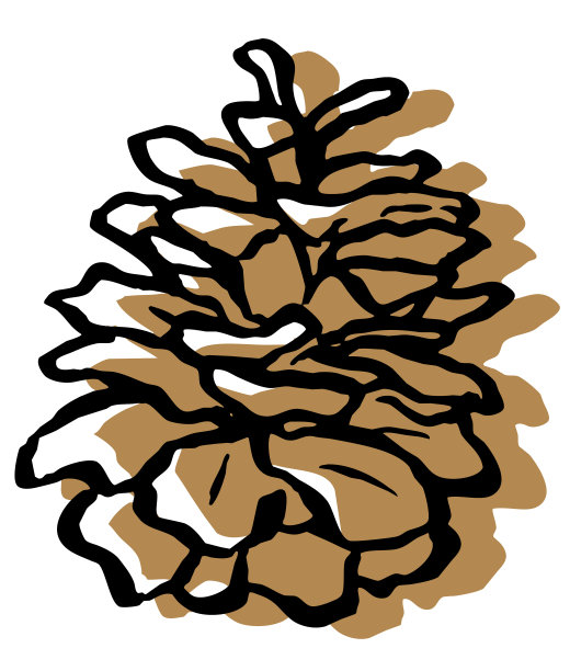 打印风格的松果剪辑艺术集图片下载