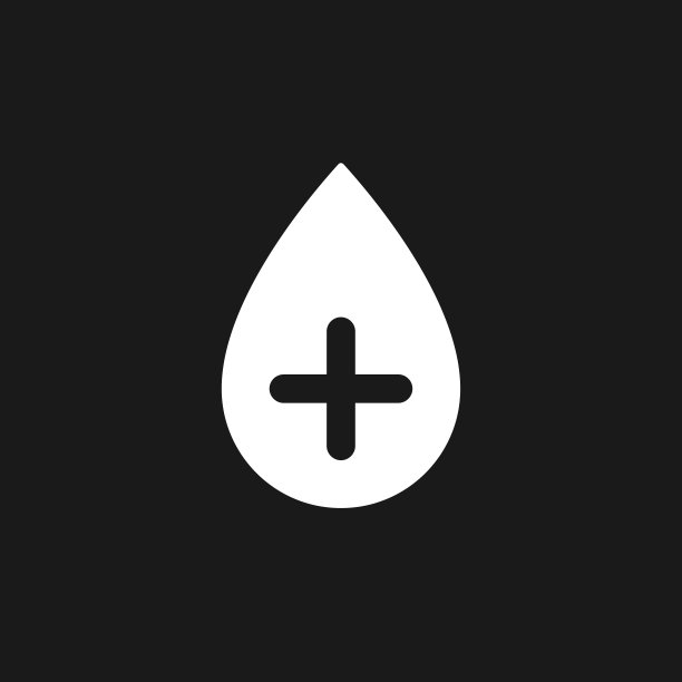 阳性血型暗模式字形ui图标图片下载