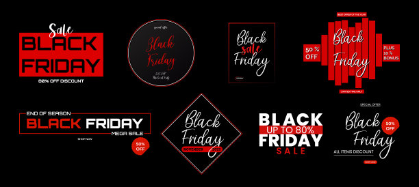 黑色星期五销售标签设置图片下载