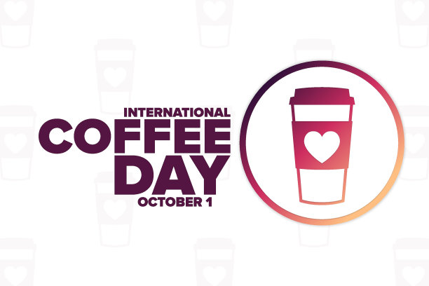 国际咖啡的一天。10月1日。节日的概念。模板的背景，横幅，卡片，海报与文字铭文。向量EPS10插图。图片下载