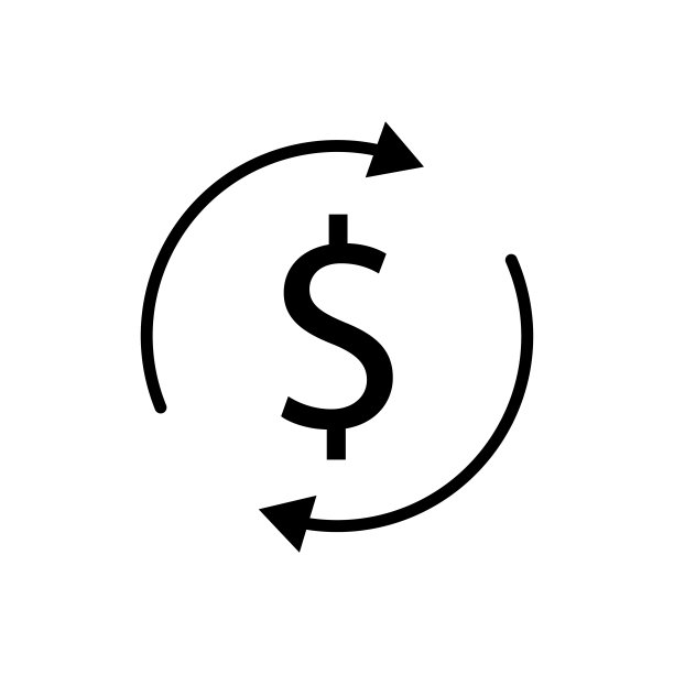 圆中的美元图标。轮廓的风格。设计模板向量图片下载