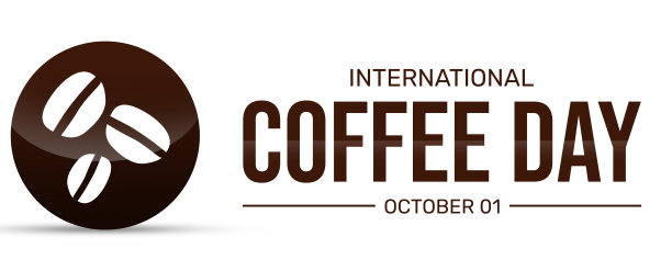 国际咖啡日抽象横幅设计。极简主义咖啡背景图片下载