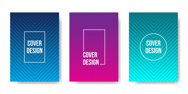 渐变彩色抽象圆背景与波浪半色调线元素。矢量插图。图片下载