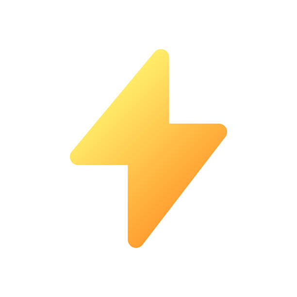 闪电闪电像素完美的平面渐变颜色ui图标图片下载