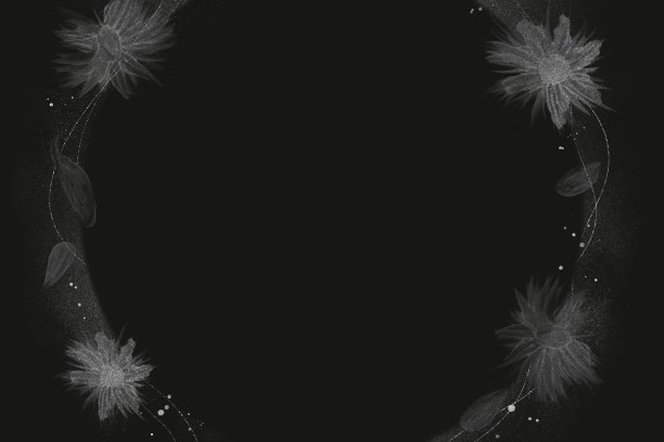 黑暗的模板。圆形的花与银色闪光在黑色背景。酒精墨水的艺术。圣诞节，派对或夜晚的概念图片下载