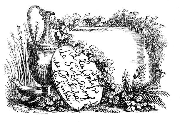 精致的古董电话，名片与葡萄，酒壶，复制空间图片下载