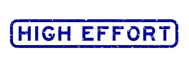 垃圾蓝色高努力字方形橡胶印章邮票在白色背景图片下载