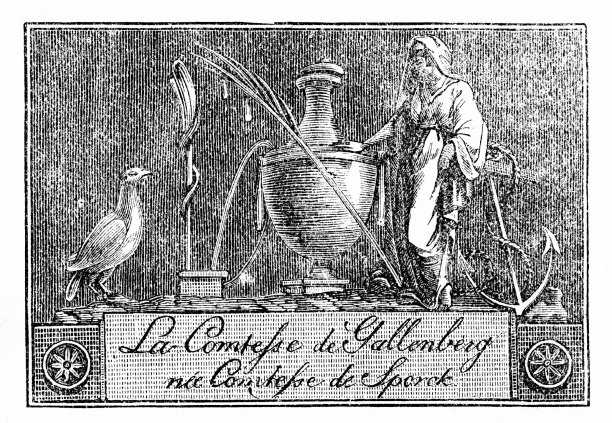 精心制作的古色古香的电话，古典主题的名片图片下载