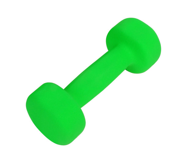 健身哑铃上隔离白色图片下载