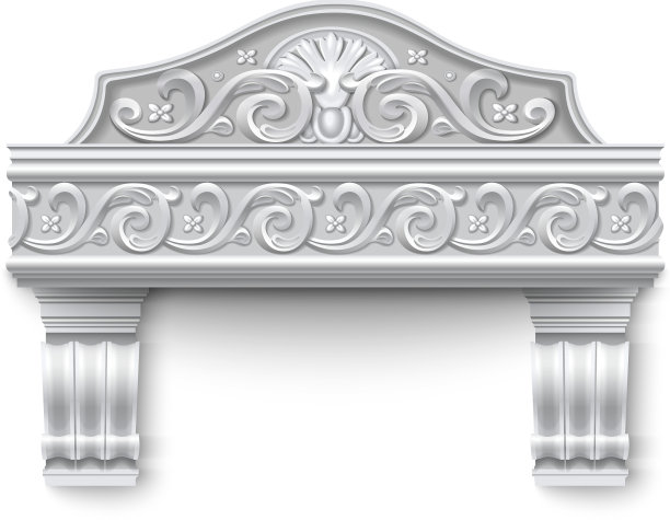巴洛克风格的窗户立面装饰图片下载