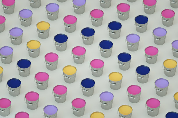 颜色的油漆罐图片下载