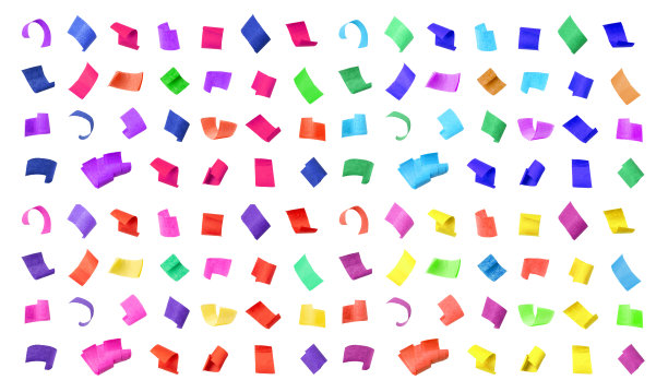 彩色纸屑套装，彩色装饰隔离图片下载