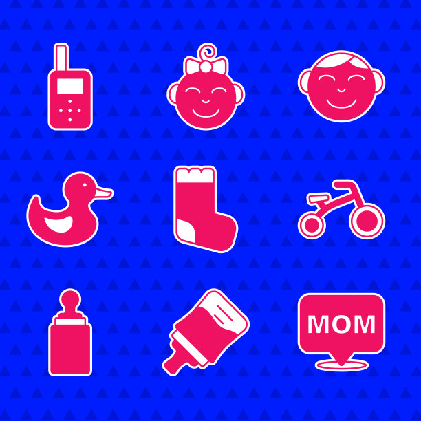 集宝宝袜子瓶子言语泡泡妈妈自行车图片下载