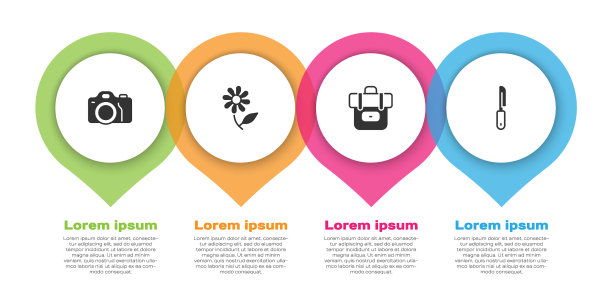 集摄影相机花徒步背包和图片下载