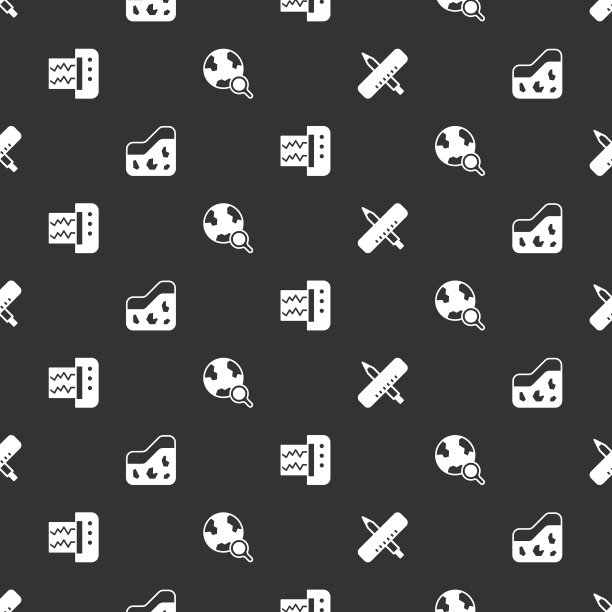 设置交叉尺子和铅笔地面地震仪图片下载