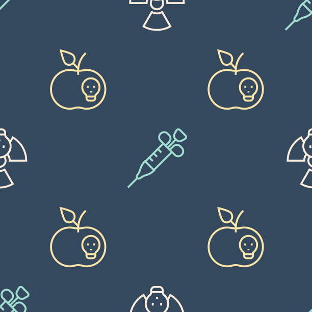 设置放射性毒苹果线和注射器图片下载