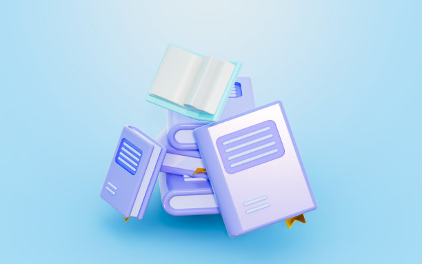 为高等教育学校设计的开放式教科书标识3d渲染概念图片下载