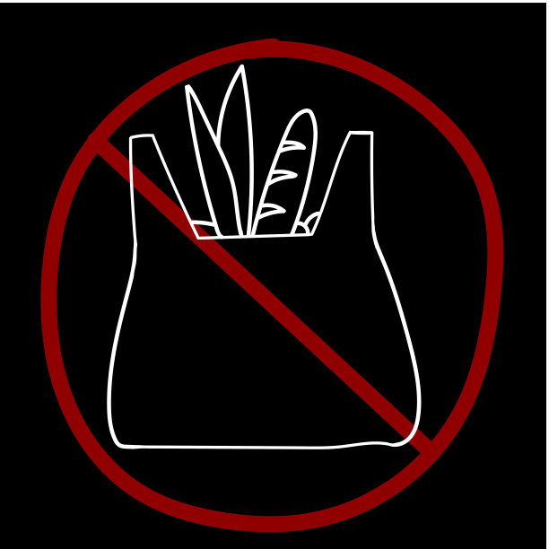 禁止使用塑料袋的标志。对抗自然的污染。图片下载