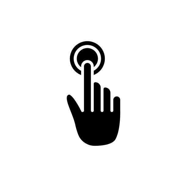 手图标与触摸。简单的说明。移动概念应用程序线图标和网页设计。可编辑的中风。设计模板向量图片下载