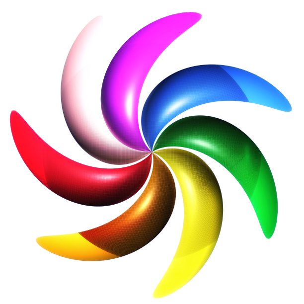 3d渲染抽象和彩色花瓣图片下载